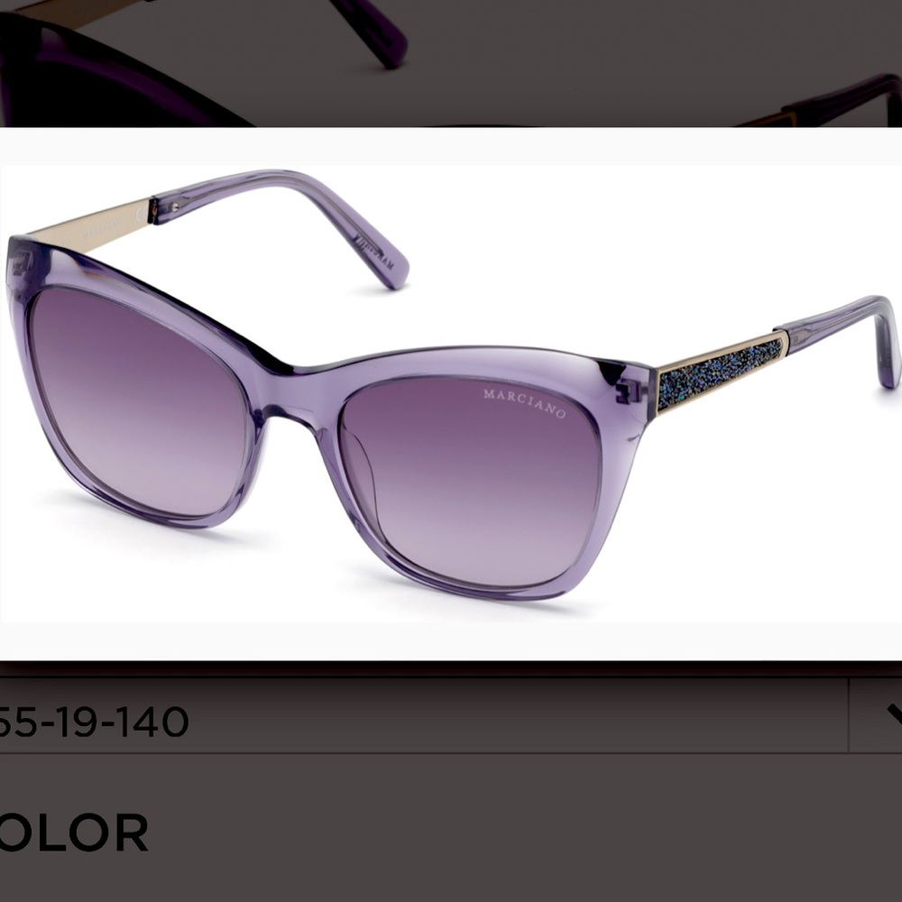 *NEW* Guess by Marciano Shiny Violet Embellished Gradient Sunglasses (GMXX022)